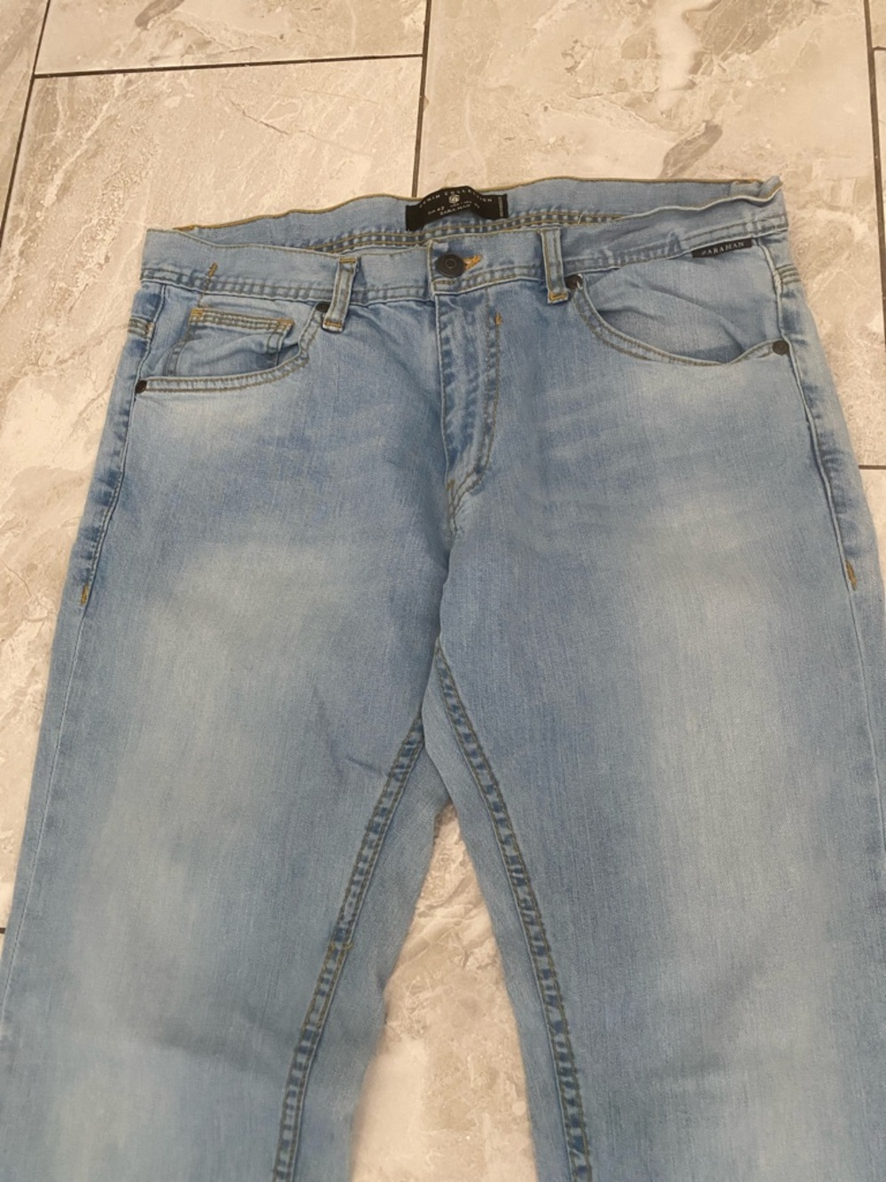 ZARA MAN Mens Light Wash Denim Slim Fit Jeans | 32 - Picture 5 of 13